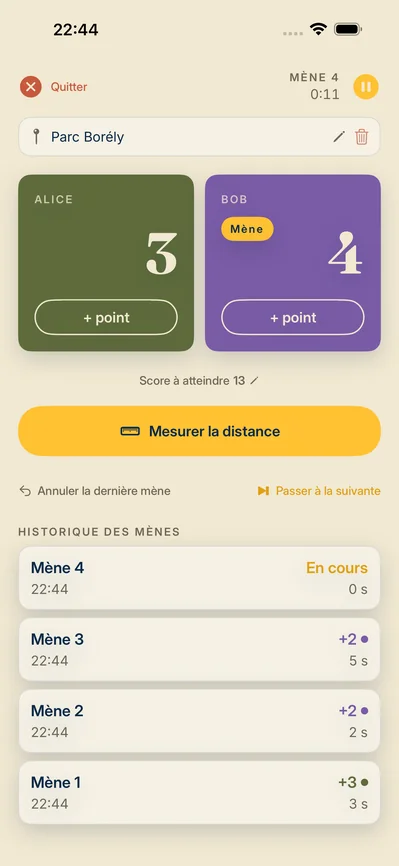 Partie en cours