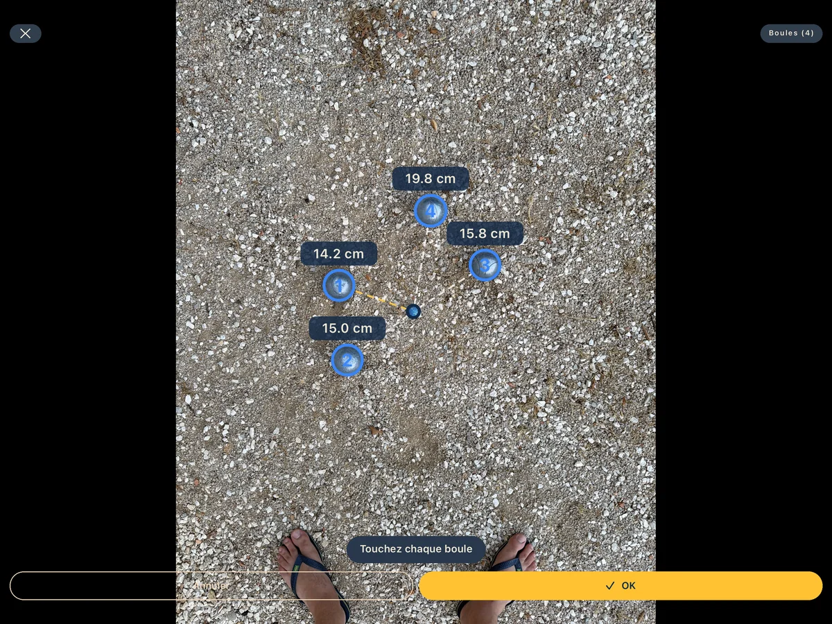 Mesure par caméra sur iPad