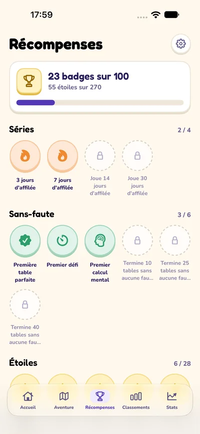 Médailles et récompenses