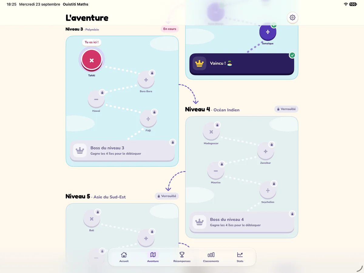 L'aventure sur iPad